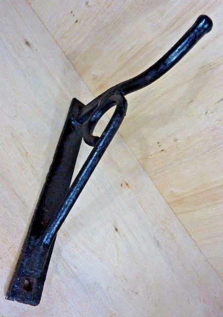 Old Heavy Duty Large Cast Iron Hook Hanger Bracket Assembly Hardware 9