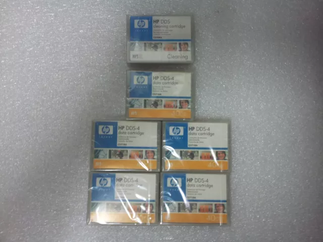 Lot de 6 cartouches HP DDS-4 DDS4 40Go (5x données + 1x nettoyage)