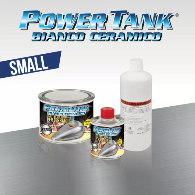 Power Tank Bianco Trattamento Bonifica Serbatoio Kit Piccolo Originale Lux Metal