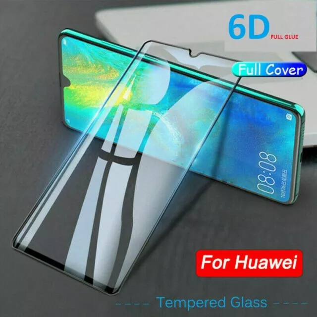 Für Huawei Full Cover Hartglas Displayschutzfolie Mate 20 P20 P30 Pro Lite