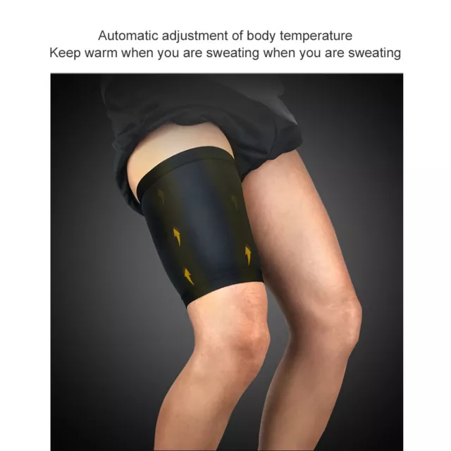 Maniche compresse coscia supporto tendine del ginocchio poliestere evitare lesioni 2 pezzi per
