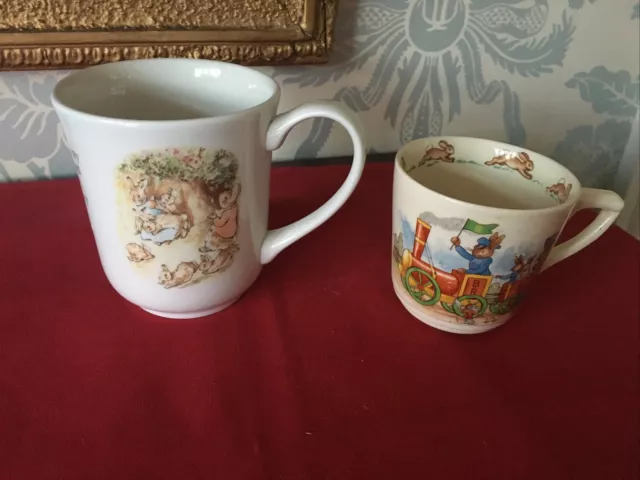 Royal Doulton Bunnykins Cup And Wedgwood Peter Rabbit Mug