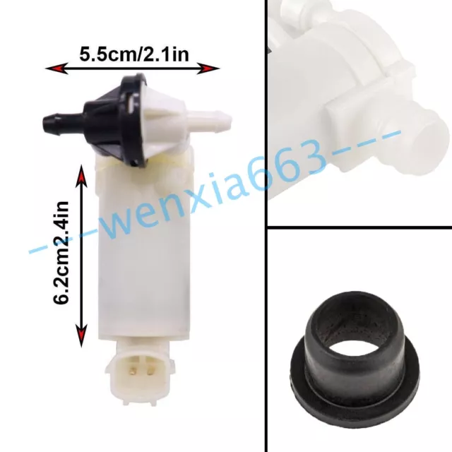 Front Rear Windshield Windscreen Washer Pump Twin Outlets For Mazda 2 Hatchback 2