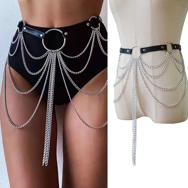 Waist Band Metal Chain Belt Slimming Cummerbands Tassel Pendant Waistband