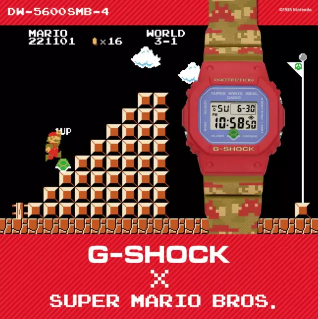 Mario Casio G-Shock DW5600SMB4JR Regardez NintendoSuperMario DEL en 4 jours...