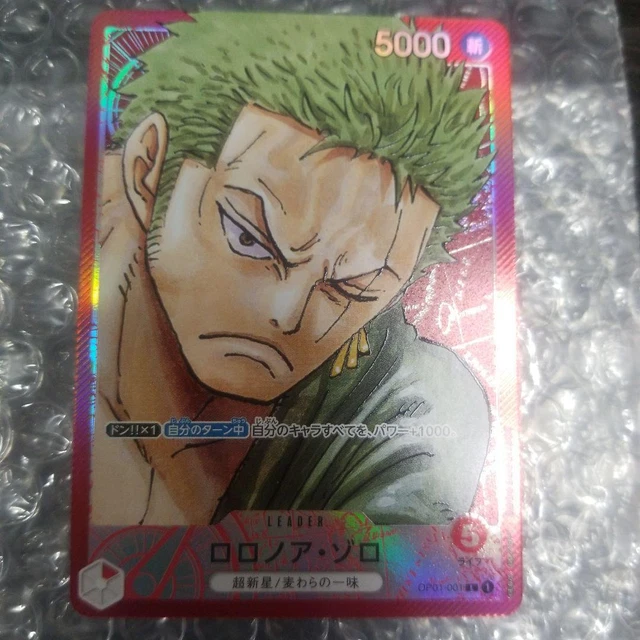 ONE PIECE CARD Game Roronoa Zoro (Alt Art) OP01001 L ROMANCE DAWN OPCG