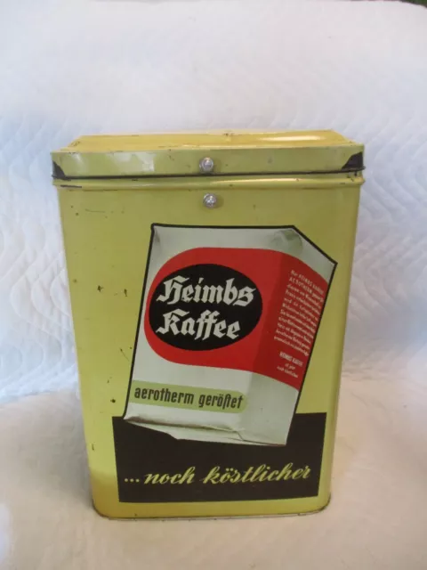 Alte große Blechdose Heimbs Kaffee  *HEIMBS & SOHN* BRAUNSCHWEIG noch köstlicher