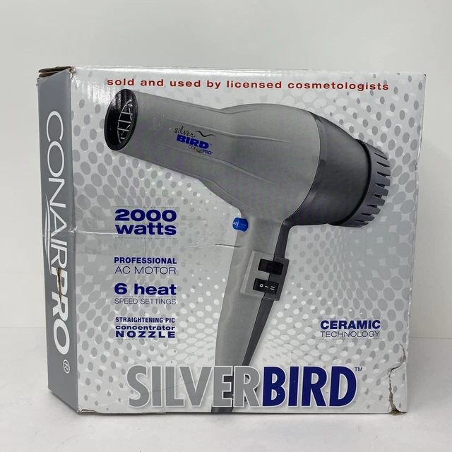 Secador de pelo ConairPRO Silverbird 2000W 6 ajustes de calor/velocidad SB307W