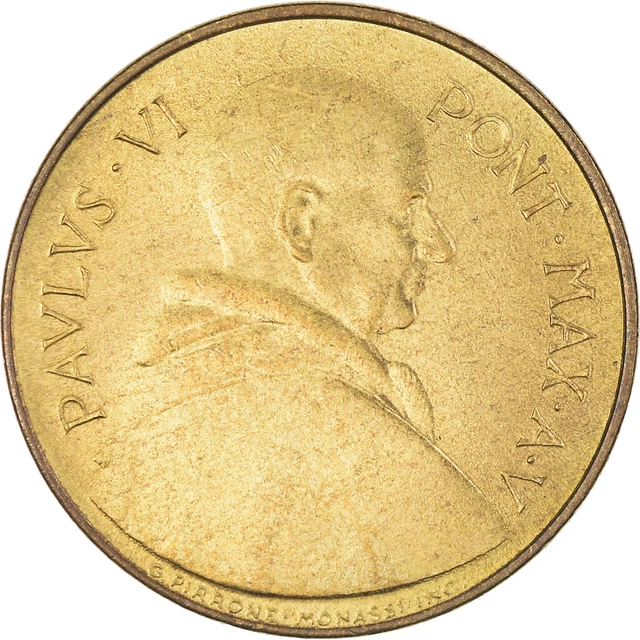 [#1140381] Coin, VATICAN CITY, Paul VI, 20 Lire, 1967, MS, Aluminum-Bronze, KM:9