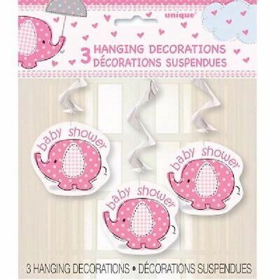 Baby Shower Hanging Party Banner Boy Girl Decorations Banners Pink Baby Shower