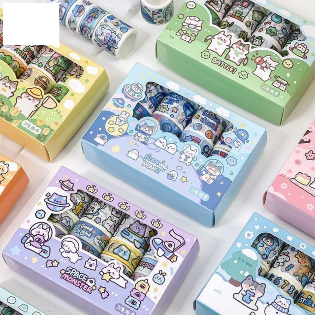 Kawaii Animal Washi Tape Set Cute Cartoon Hand Account Decorative Cute Stickers 2