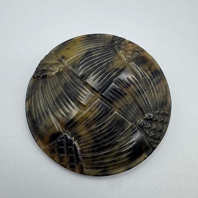 Gros Bouton Ancien Marron - Diamètre 3,9 Cm - Référence 4859 - Occasion - Décoration Ou Couture