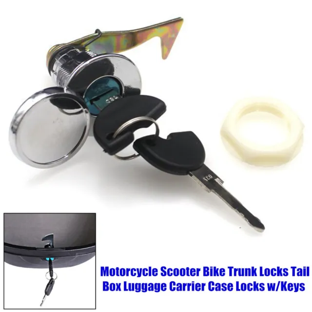 Motorcycle Modification Trunk Locks Rear Seat Luggage Case Tail Box Locks w/Keys