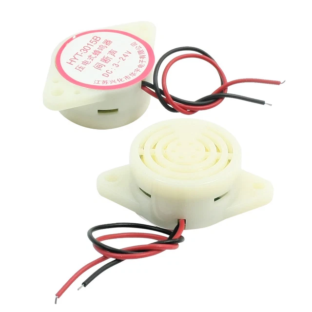 14 Buzzer Piezoelettrici DC 3-24V + 10 Connettori Batteria 9V - Allarme Sonoro Per Progetti Elettronici - Foto 8