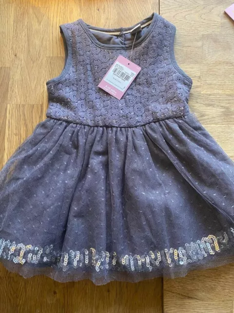 Baby girl dress 9-12 months, grey colour