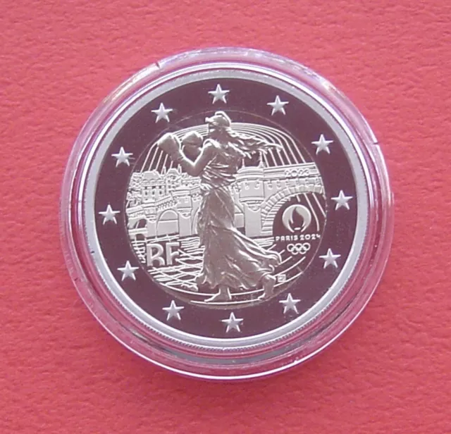FRANCE 2023 2024 Summer Olympic GamesParis 2 Euro Bimetallic Proof