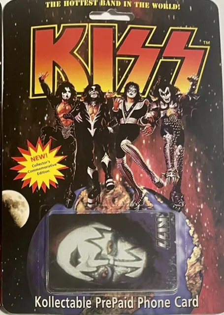 Vintage KISS KOLLECTABLE PREPAID PHONECARD KC#3 / SEALED, ACE Frehley