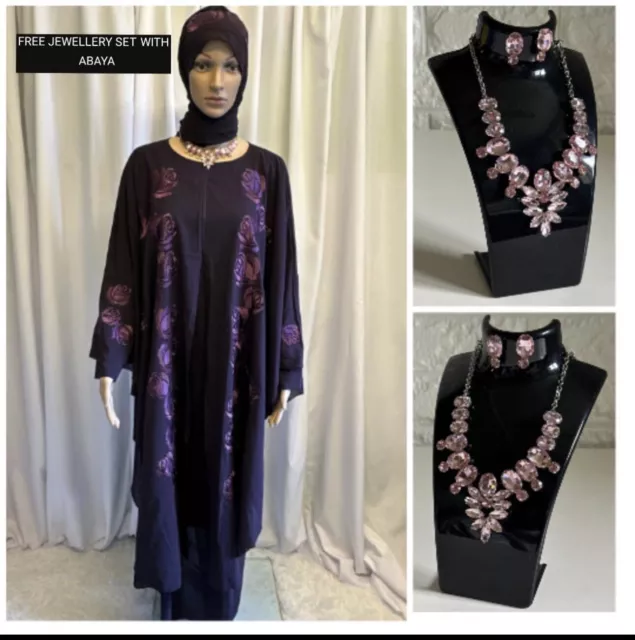 Muslim Women Abaya Dress Prayer Maxi Kaftan Uk