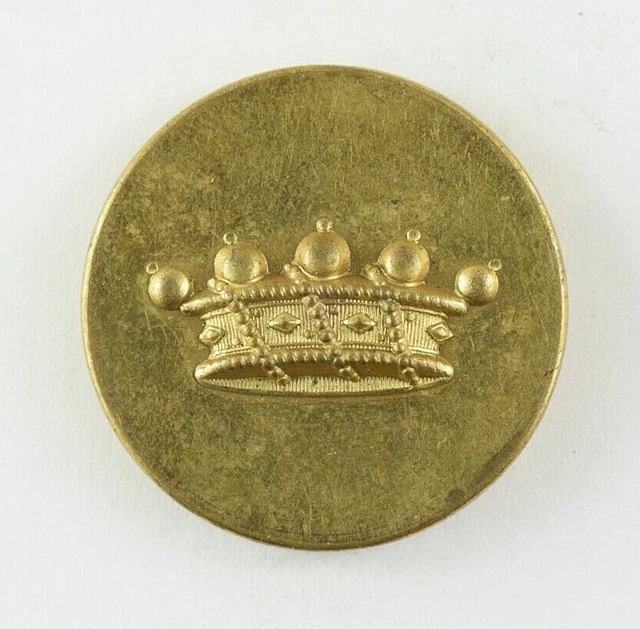19THC. FRENCH ROYAL Crown Crest Seal Uniform Button L4DT £44.62