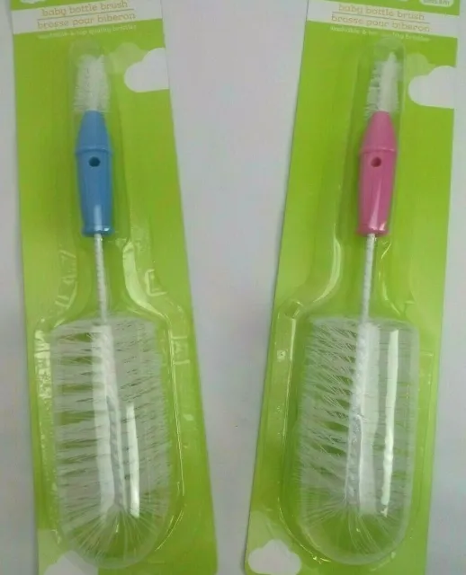 Baby Bottle Brush 2 Pack Quality Cleaning Brushes No-Scratch FREE SHIPPING