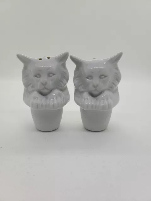 Limoges Chamart Exclusive White Porcelain Cat Salt Pepper Shakers Replacements