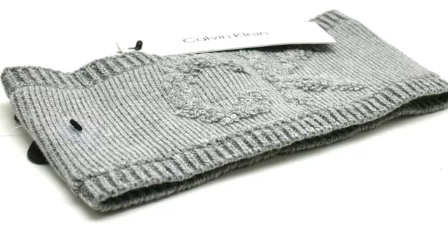 Calvin Klein Women's Knit Head Band Wrap Heathered Grey New! NWT