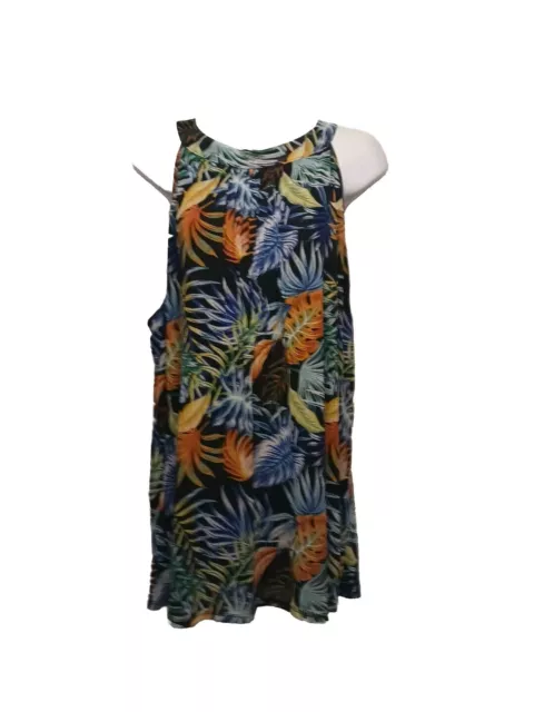 A Love Story Women's Sleeveless Blouse Tropical Floral Tank Top Size 2X NWT