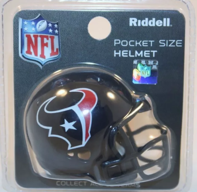 Houston Texans Nfl Riddell Revolution Mini Pocket Pro Helmet Rare