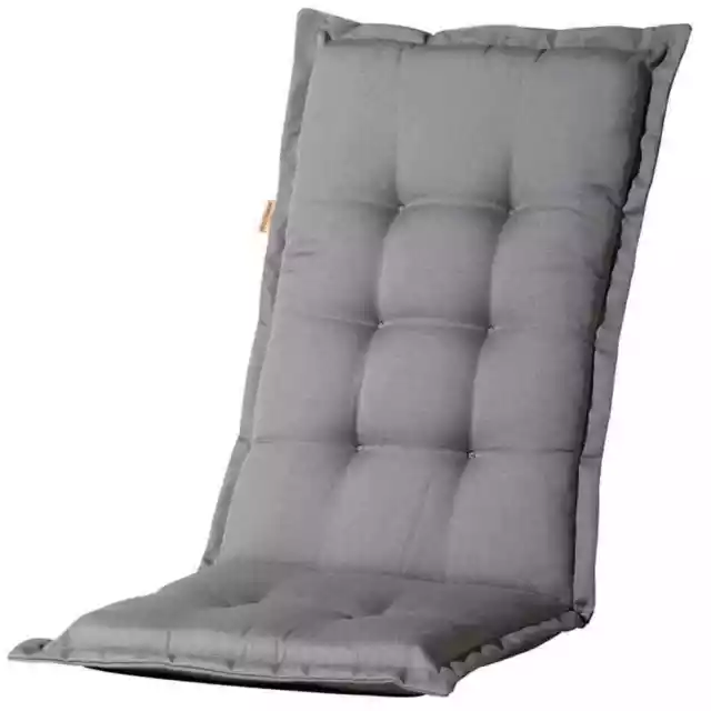 Cojín Silla Almohadilla Alto Panana Grey 120x50x6 Tapicería Jardín Mueble Nuevo