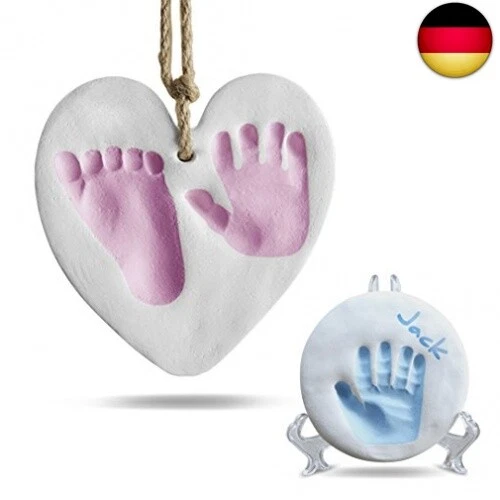 Baby Handabdruck Fußabdruck Lehm Ornament Fussabdruck Set für Neugeborene und K