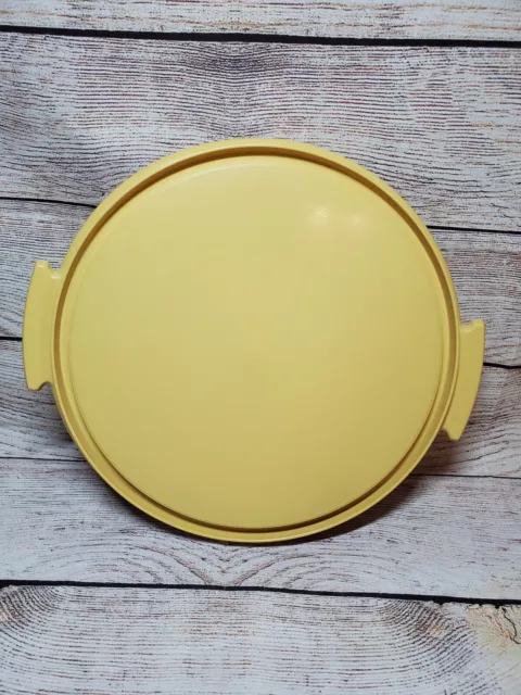 Vintage Tupperware Cake Taker TRAY ONLY #684 Yellow