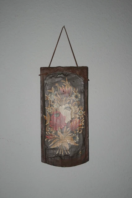 Dachziegel Dachpfanne Biberschwanz handbemalt 35cm mit Aufhänger