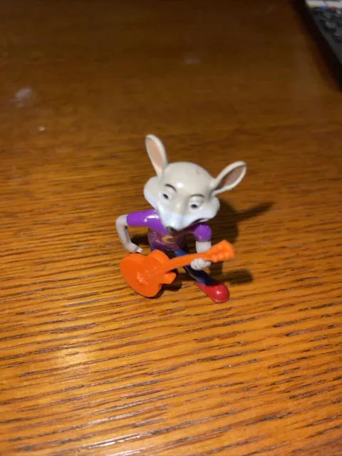 Chuck E. Cheese Showbiz Guitar Player PVC MINI Action Figure Toy Cake Topper 2"
