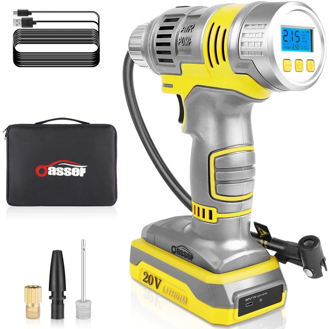 Compressore Aria Portatile Per Auto - Pompa Pneumatici 150PSI, 6000mAh, Display Digitale