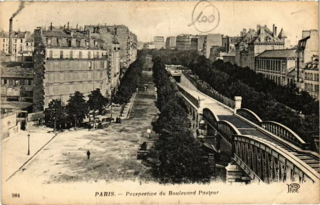 CPA PARIS 15e - Perspective du Boulevard Pasteur (82062)