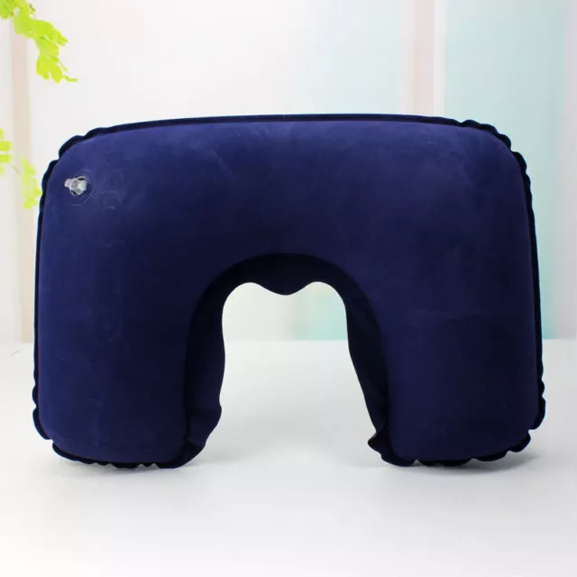 1X Portable Inflatable Flight Pillow Neck U Rest Air Cushion 9