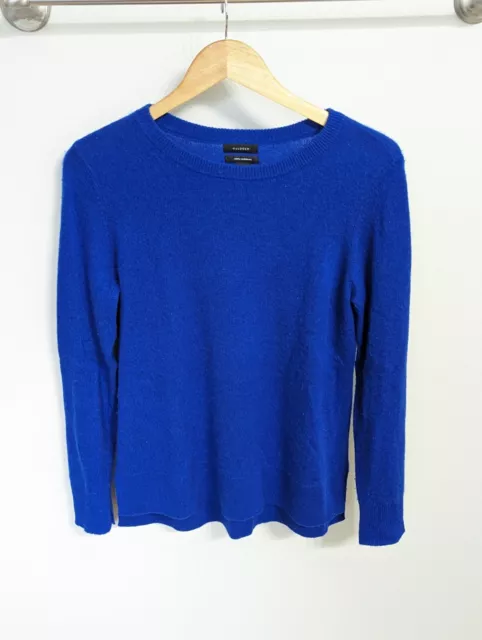 Halogen Cashmere Womens 100% Cashmere Crewneck Blue Sweater Size Medium