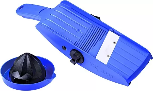 TNS-3000 hellblau-schwarz Gemüsehobel/vegetable slicer "ALL IN ONE" das Original