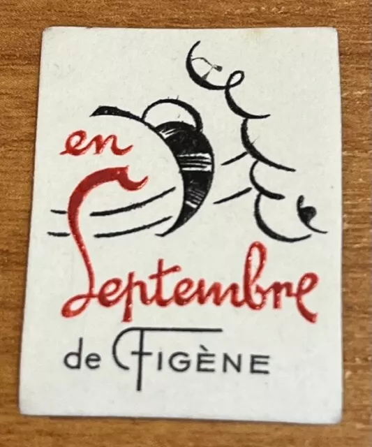 LOT 6 petites  ETIQUETTES   EN SEPTEMBRE / FIGENE/  PARFUMERIE/ LABELS OLD