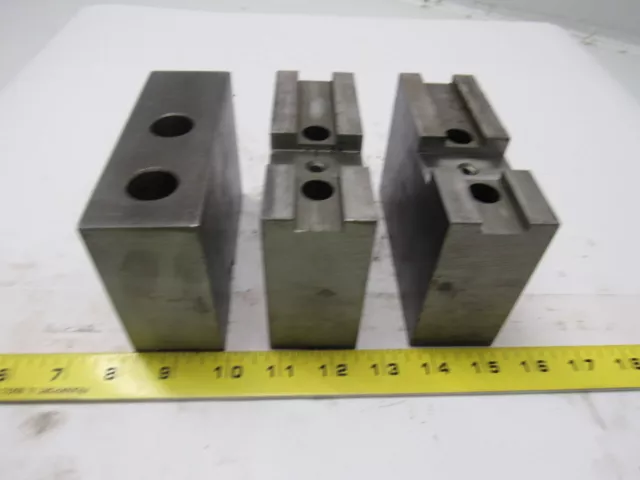 Daco 12KSEH Lathe Chuck Top Jaws Key Type 5" X 3-1/2" X 1-3/4" Lot Of 3