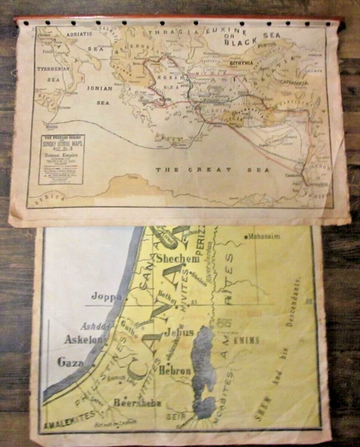 VTG Sunday School Biblical Historical Map The Peerless Series **Jesus Church God 3