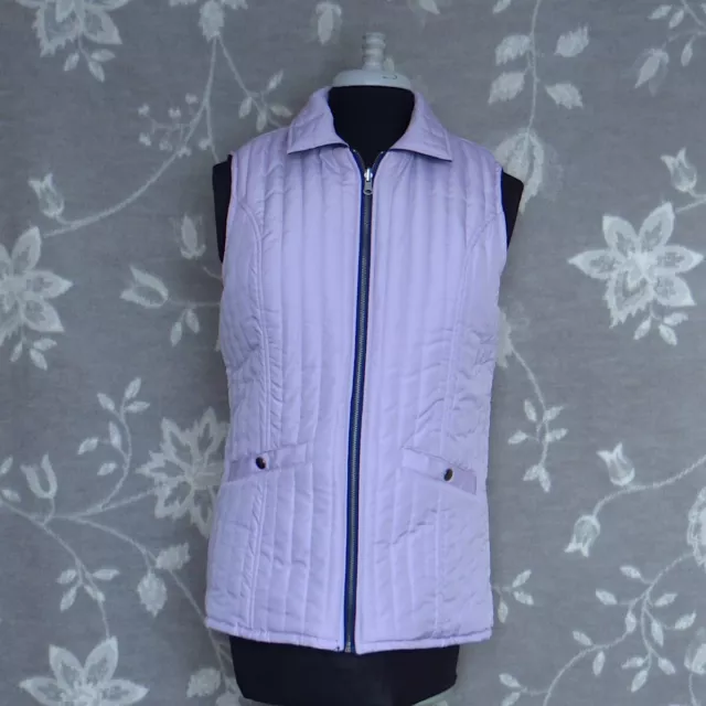 Damart Lilac and Blue Reversible  Lightly Quilted Bodywarmer Gilet UK10/12 NWOT