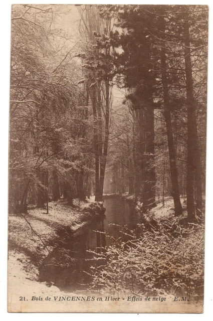 CPA 75 - PARIS - VINCENNES wood in winter. 21. Snow Effects - E.M.