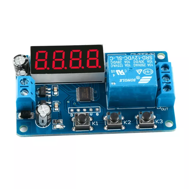 DC12V LED Display Digital Delay Relay Timer Control Switch Module PLC Automation