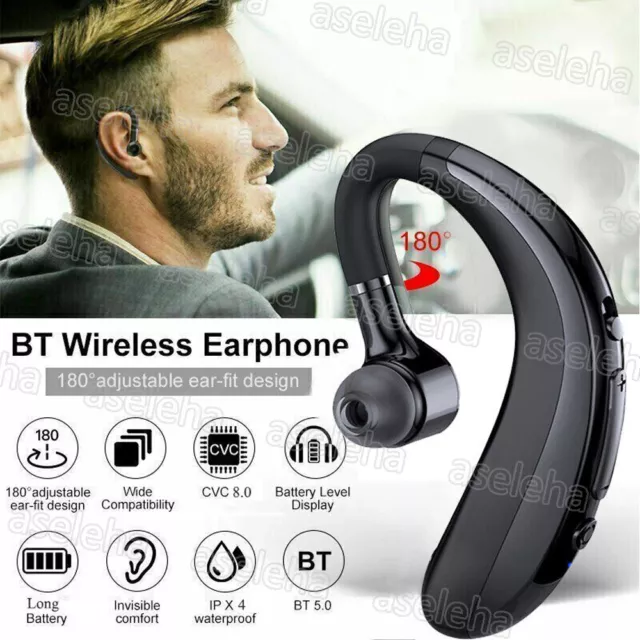 Bluetooth 5.0 Wireless Headset Ohrhörer Kopfhöre Freispreche Für iPhone Samsung