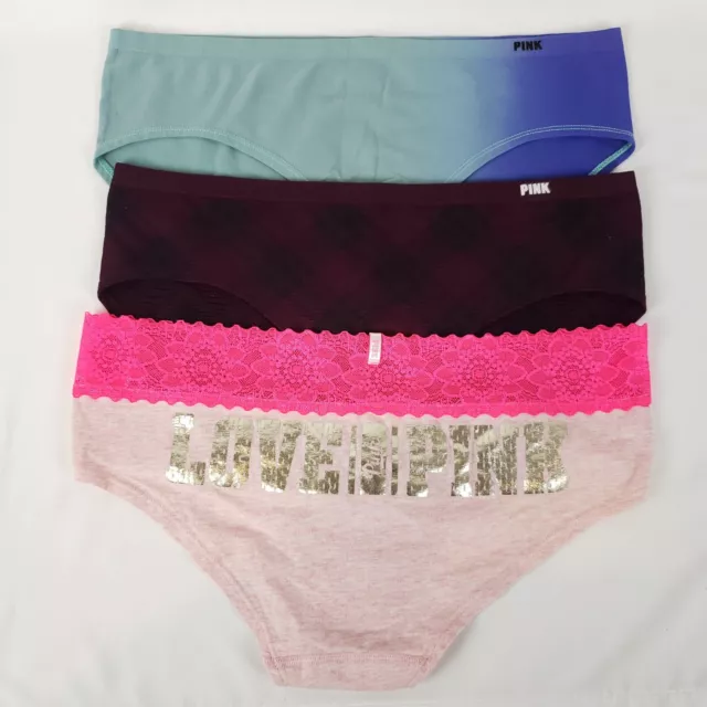 VICTORIAS SECRET PINK Extra Low Hipster Panties Womens Large Lot of 3  Seamless $18.99 - PicClick