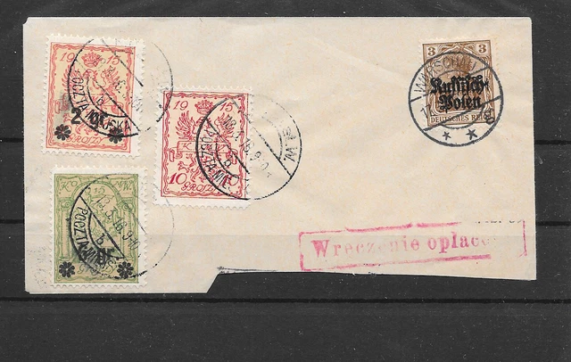 I. Wk. Russisch - Polen, Angeschnitter Umschlag Von 1916