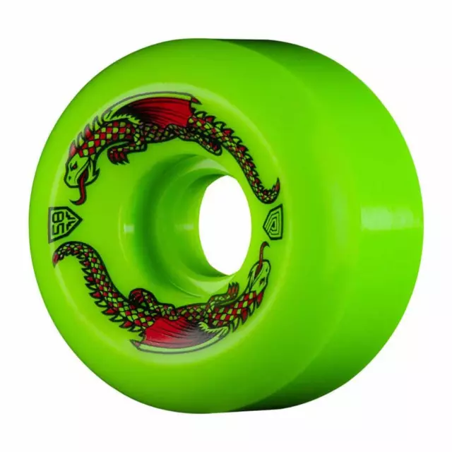 Powell Dragon Formula 93A Skateboard Wheels Green Dragons 58mm x 33mm