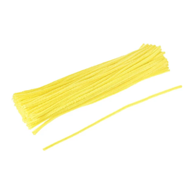 Pipa Pulitori Ciniglia Steli 30cm/12 Pollici,Chiaro Giallo 100pz