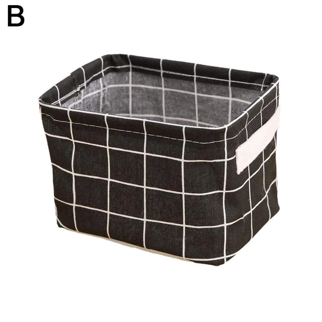B Multifunctional Small Fresh Pastoral Fabric Storage Basket Nordic Style N M H4